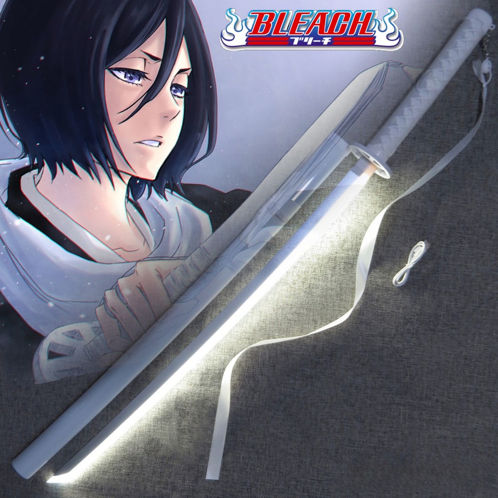 BELI SEKARANG 104cm Bleach Katana Led Light Luminous Sword Anime Ichigo Cosplay Prop Ninja Knife Rea