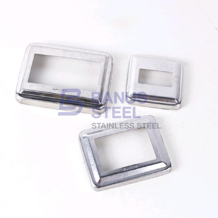 "New" Ring hollow stainless 304 4 cm x 6 cm / 40 x 60 mm penutup pipa kotak