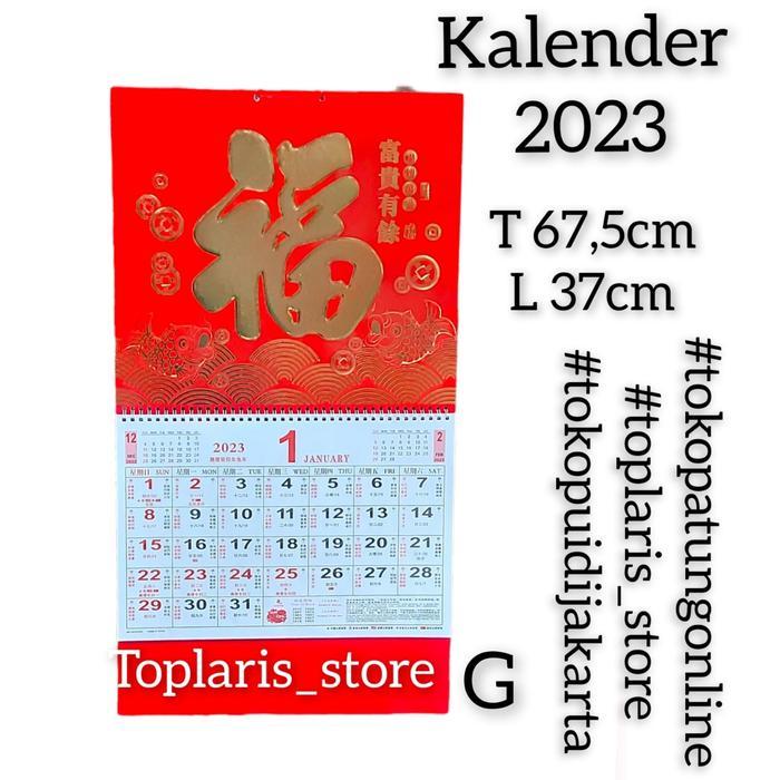 KALENDER BULANAN 2022 CHINA CINA
