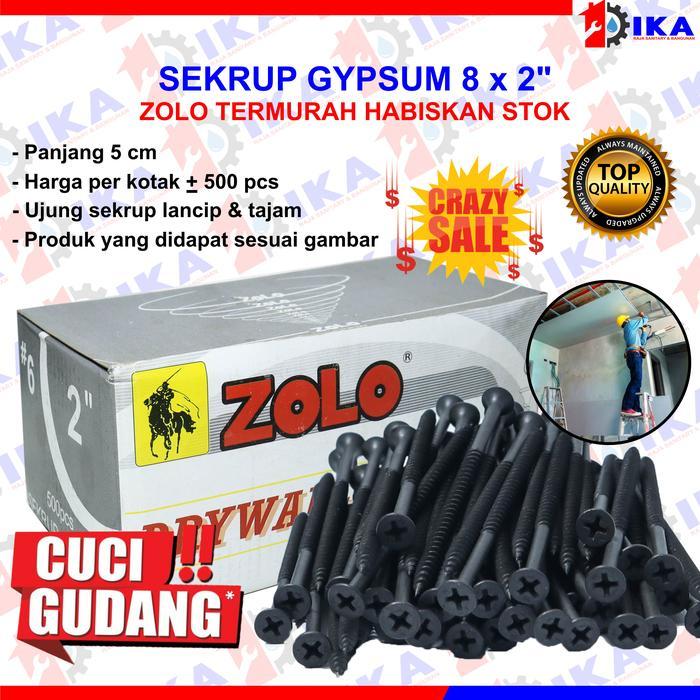 Cuci Gudang Sekrup gipsum / skrup gypsum 2 inch Zollo / baut hitam