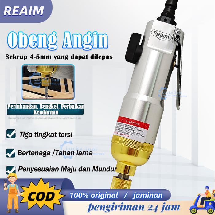 REAIM Obeng Angin AIR SCREW DRIVER - OBENG ANGIN Air Impact Screwdriver Angin Kompresor 1/4"