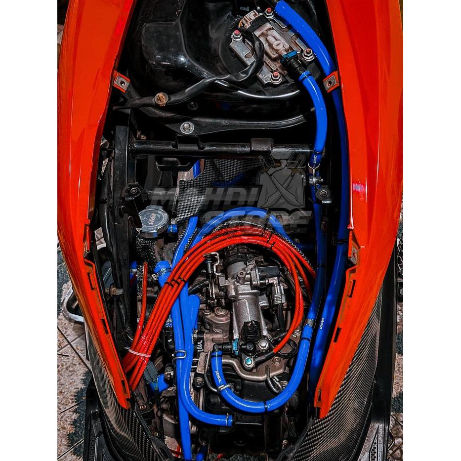 "New" Selang Hawa Head Filter Oli Gardan Radiator Reservoir Motor Mobil Samco Biru Merah HONDA Vario