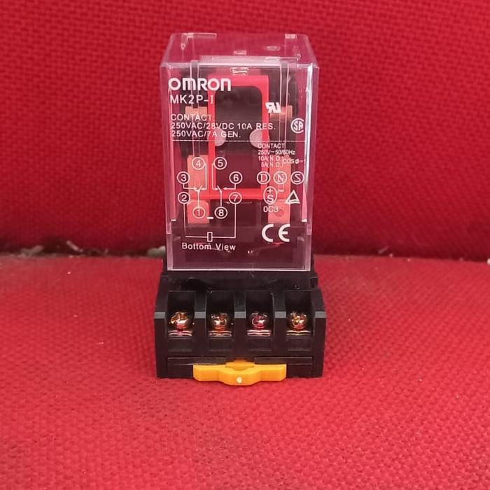 N3W Relay MK2P 220V Original OMRON + Soket