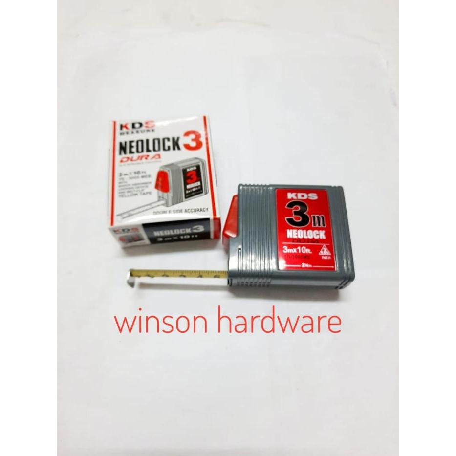 Meteran Kds 3 Meter - Rol Neolock Measure Tape 3M Original Jepang