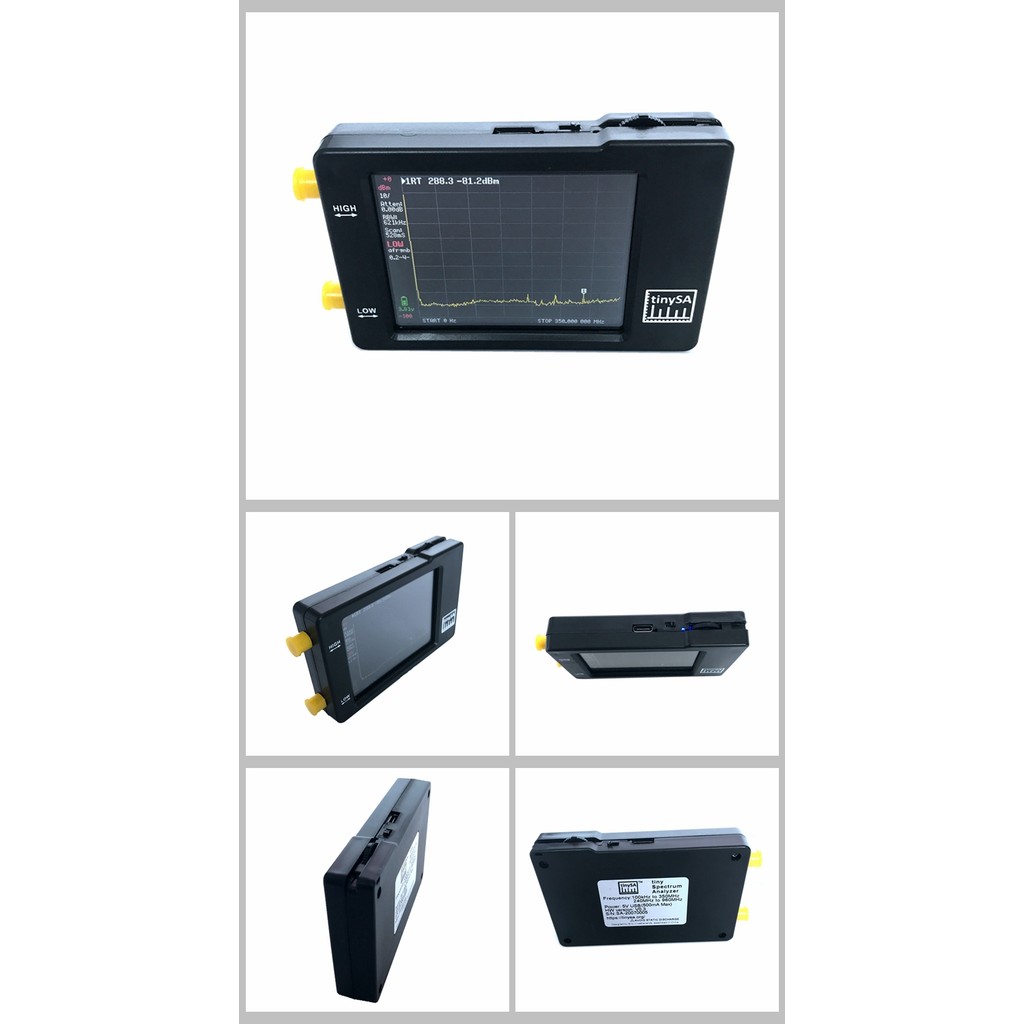 Original Hugen Version TinySA 2.8 inch Display 100kHz to 960MHz Hand held Tiny Spectrum Analyzer