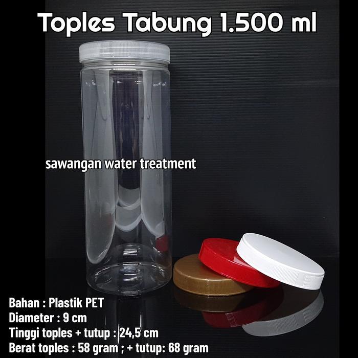 Toples Tabung 1,5 liter / Toples 1500ml / Toples 1500 ml EKSPEDISI