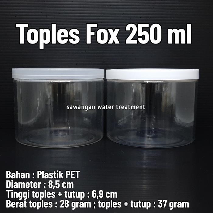 Toples fox 250 ml / toples fox 250ml / toples permen toples plastik