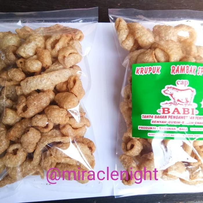 Krupuk Rambak Babi cap Babi Asli Bali 200 gram