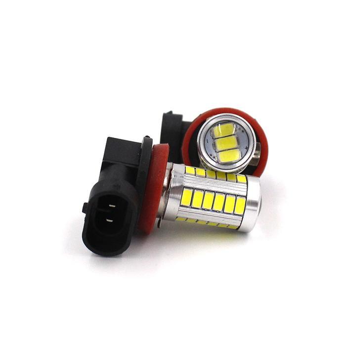 Lampu Foglamp H11 LED 33 Titik Lensa Projector Kuning
