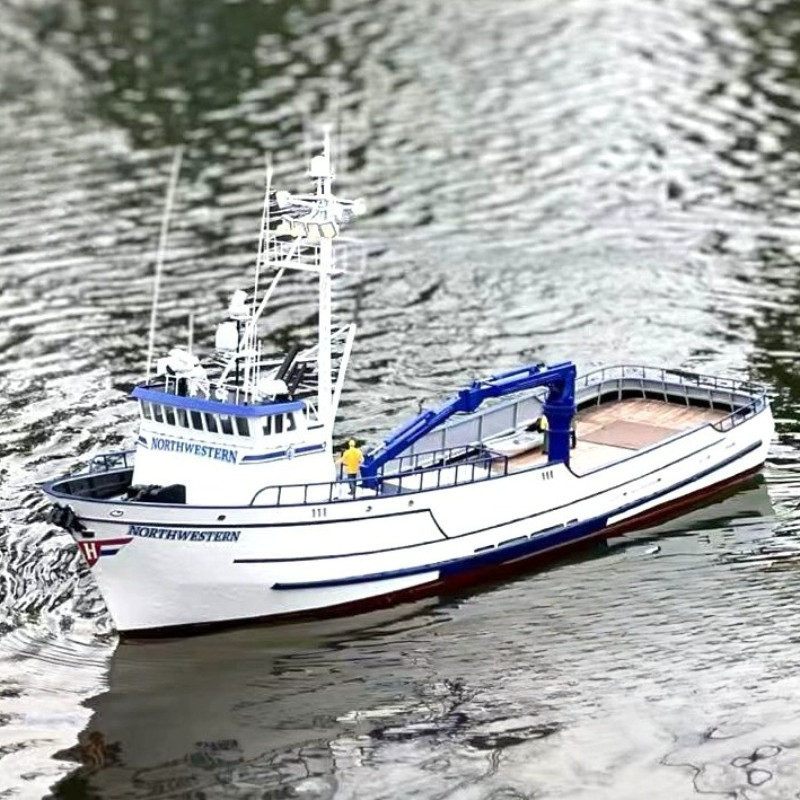 1/50 RC BOAT FISH BOAT MODEL KIT NORTHWEST DYNAMIC DIY ASSEMBLY BOAT MODEL KIT 77CM