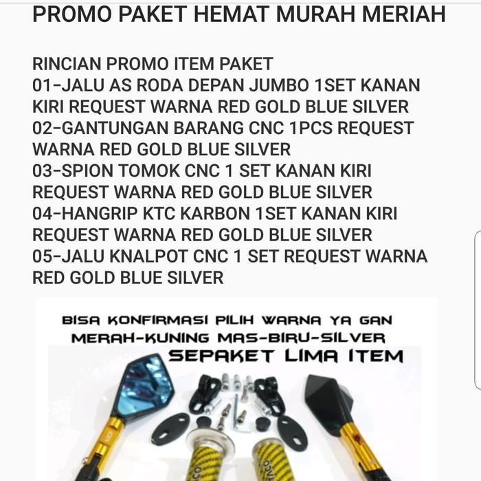 Paling Berkualitas Spion Variasi Mio Sporty-Mio S-Mio Fino-Lexi-Aerox 155 Sepaket 5 Item Terlaris