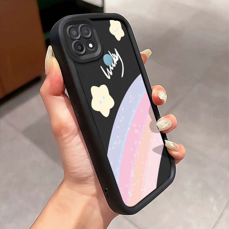 Casing Hp OPPO A15 A15s A35 Case Casing Graffiti Pelangi pola Kasus tangga mata langit HP Kasing Sil