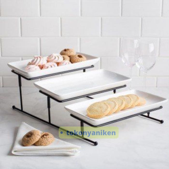 set serving tray wadah saji bertingkat cake tray