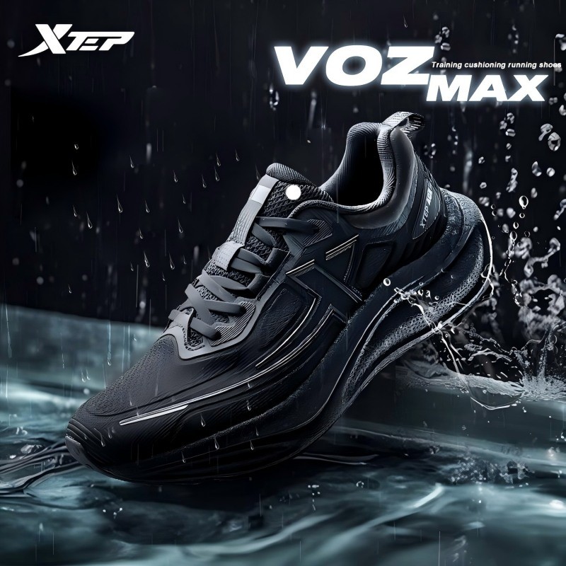 Xtep VOZMAX Running Shoes For Men 2024 Winter Breathable Sports Shoes Shock Absorption Sneakers