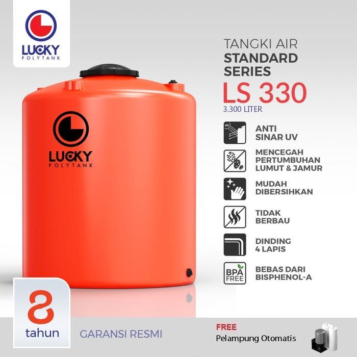Tangki Air / Tandon / Toren Lucky Polytank 3000 Liter - Orange