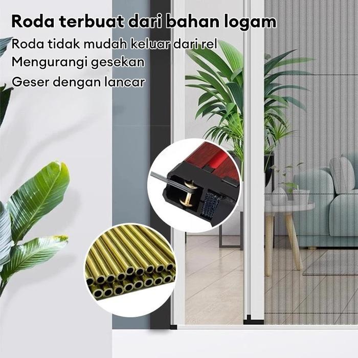 Pintu kawat geser sliding Anti nyamuk Pintu geser Bernapas dengan lubang Anti Tikus lipat Tidak