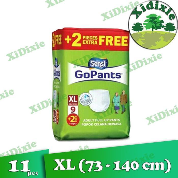 Ready Sensi GoPants Midi Adult Diapers Celana Popok Dewasa Sz XL isi 9+2FREE