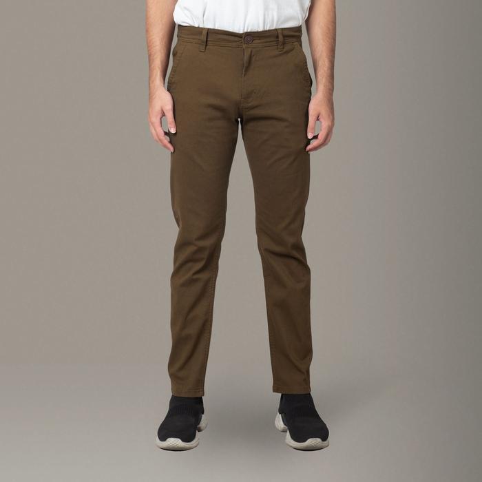 Benhill Celana Pria Panjang Chino Katun Stretch Warna Mocca 149-150