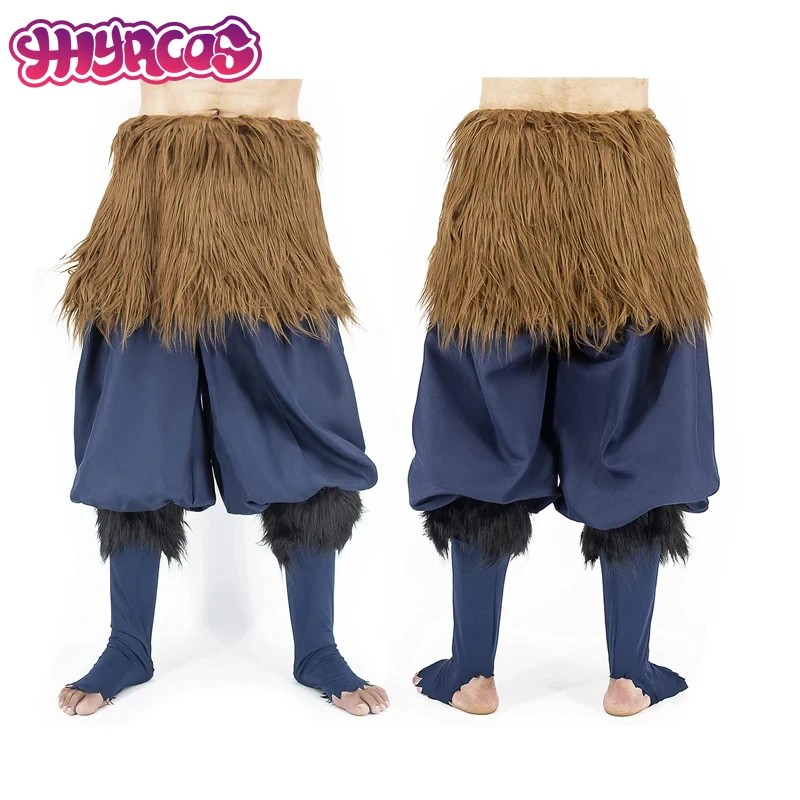 Anime Hashia Inosuke Pants Fancy Dress Pants Demon Slayer Hashia Inosuke Mask Wig Cosplay Costume