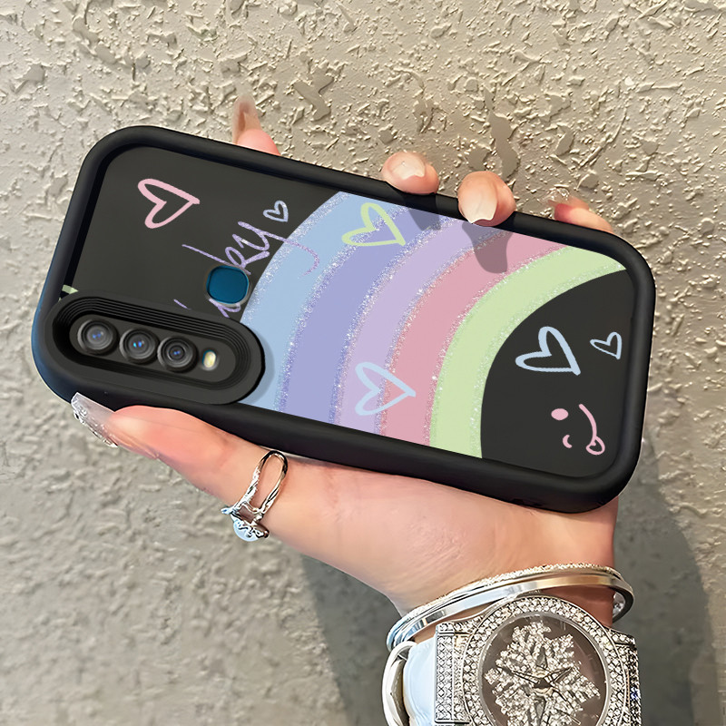 Casing Hp Untuk VIVO Y17 Y15 Y12 Y12i Y3 Y3s 2020 Case fine glitter Rainbow Kasing Softcase Silikon 