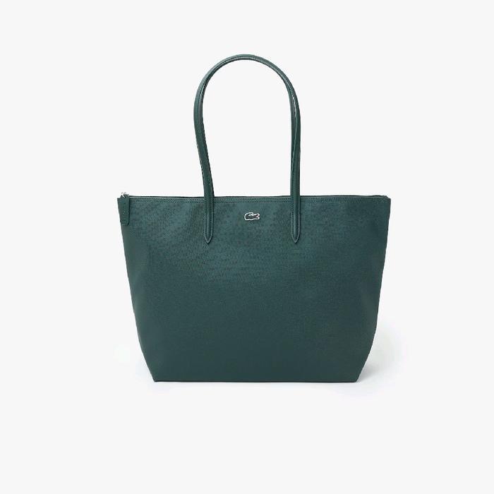 terlaris Lacoste Women's Large L.12.12 Concept Tote Bag - Green 100% ori