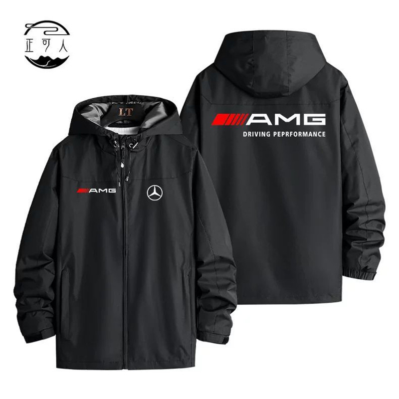 F1 racing suit, autumn and winter windproof jacket, submachine jacket, Mercedes Benz AMG jacket,