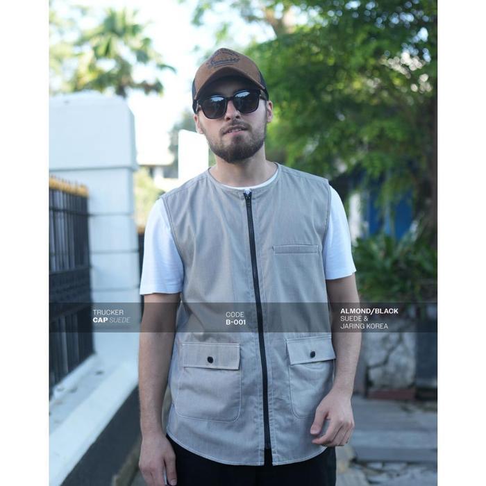 Ready SAMASE B001 Trucker Cap Suede Topi Trucker