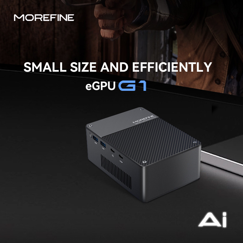 MOREFINE 2025 NEW Mini Pc GPU G1 AI RTX 4080M Super Graphics Card 12GB GDDR6 Thunderbolt3 TypeC