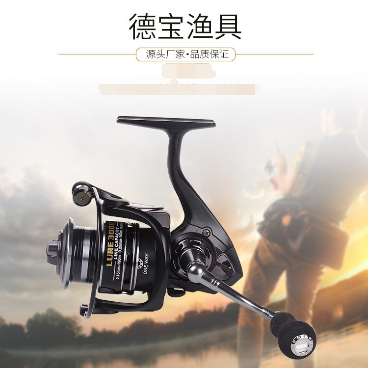Debao Fishman Lure 4000 Spinning Reel Pancing 5.2:1 12+1 Ball Bearing Warna Hitam