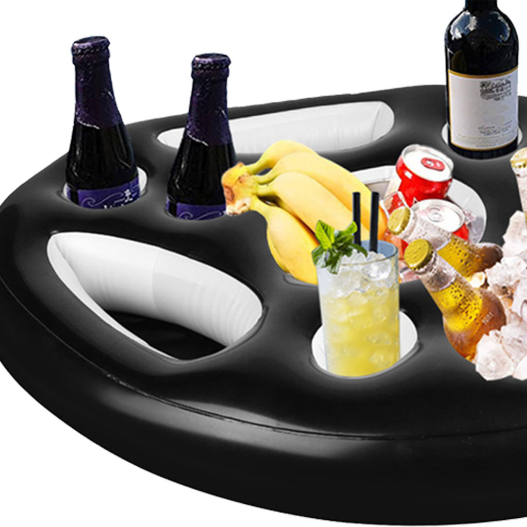 Water Pvc Inflatable Floating Snack Tray Water Beverage Tray Swimming Pool Cup Base Portable Pool