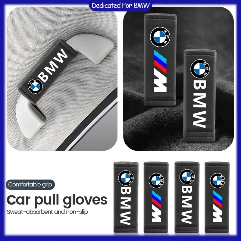 Car Emblem Roof Handle Protection Pull Gloves Auto Interior Accessories For BMW M Performance E36