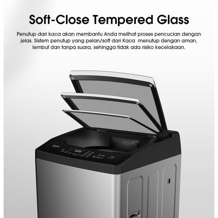 Hisense WTJA1101T Mesin Cuci 1 Tabung Top Loading 10,5 Kg Hijab Mode