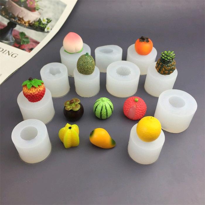 Cetakan Lukchup Fondant Pudding Jelly Bentuk Buah-buahan untuk Dekorasi Kue dan Dessert