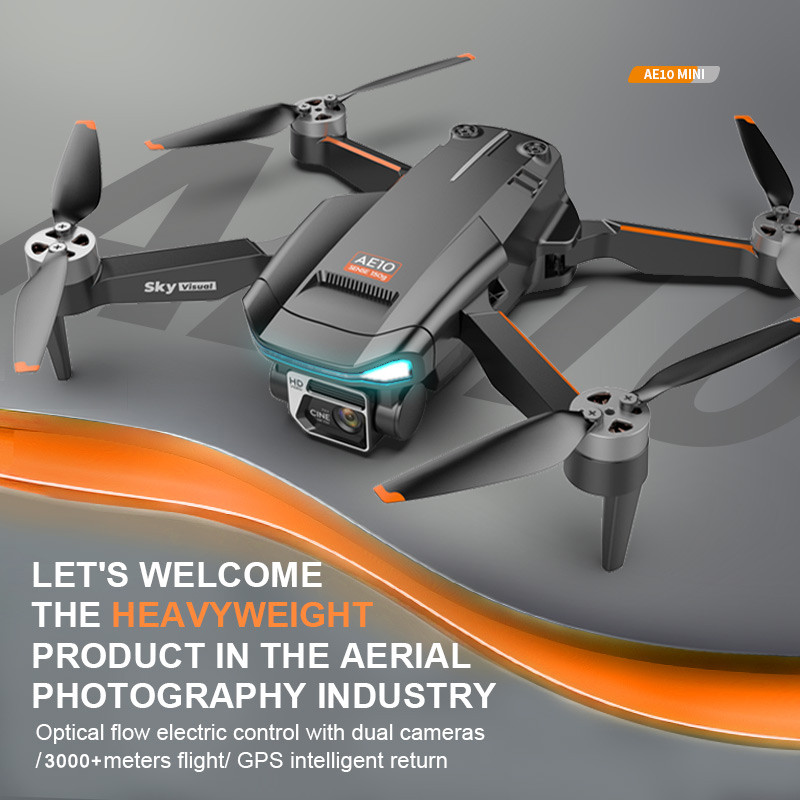 Mini AE10 Drones 8K GPS 90 Adjustable Camera Brushless Motor Folding MINI Drone With VR Aerial