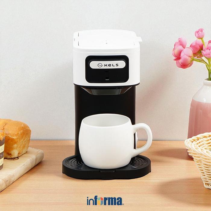 Informa Kels 300 ml Xavy Coffee Maker One Cup - Putih Alat Seduh Kopi Mesin Filter Pembuat Rumahan