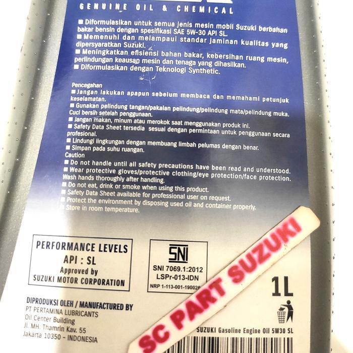 Oli Suzuki Sgo Ecstar Mesin 5W-30 Semi Synthetic.