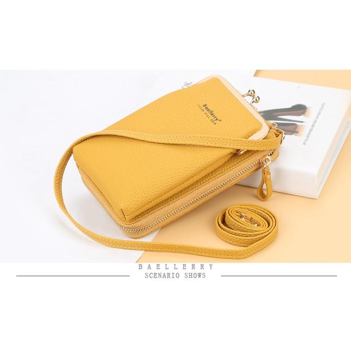 (COD) LUXURY DOMPET PANJANG HP BAELLERRY TAS SELEMPANG KULIT HANDPHONE BAELLERY WANITA IMPORT -