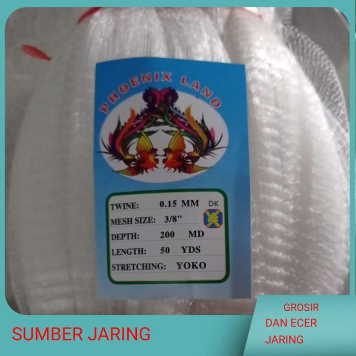 ASLI Jaring Ikan Kecil 0.15 3/8" inchi 200md/50yds Jaring ikan lubang paling kecil jaring ikan senar