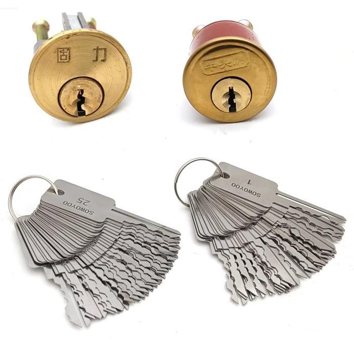 48 IN 1 LOCKSMITH TOOLS LOCK KEYS SET FOR BULL HEAD LOCK FOR S GROOVE LOCK FOR ONE WORD LOCKS FOR