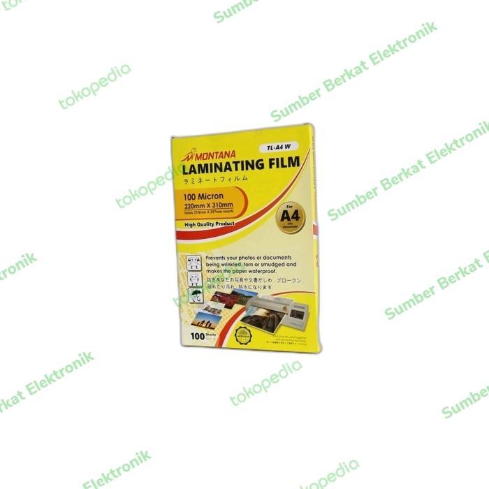 Laminating Film Montana A4 Plastik Laminating A4 Montana 100 Mic