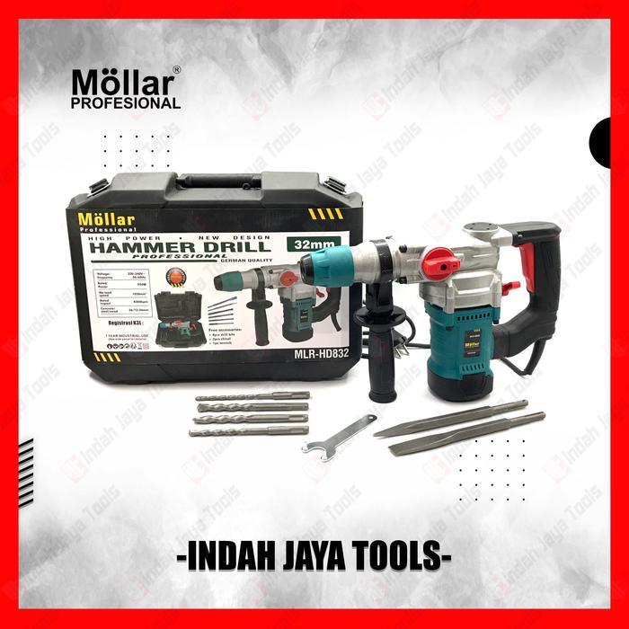 MOLLAR HD832 Rotary Hammer Drill Impact - Mesin Bobok Besi Beton Tembok SDS 3 Mode