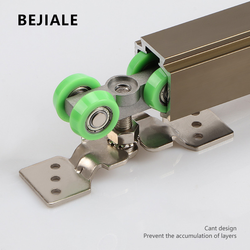 BEJIALE Sliding Door Pulley Sliding Door Pulley Silent Wooden Door Track Pulley Kitchen Balcony
