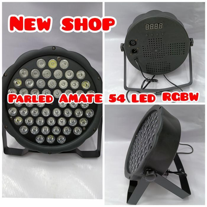 Paket 6 buah Lampu Parled amate 54 LED RGBW+mixer lighting dmx komplit