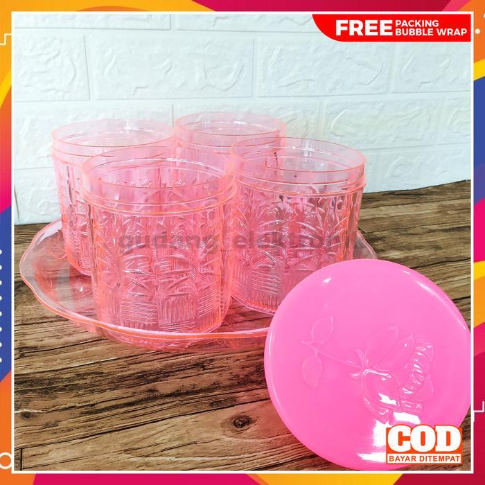 TOPLES SET CANTIK GENEVA 4 TOPLES + 1 NAMPAN TOPLES LEBARAN TOPLES KUE