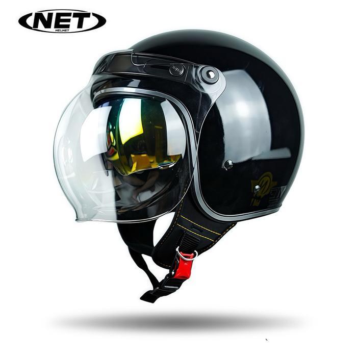 TERLARIS Helm Bogo NET Retro BTS Double Visor SNI Ready stok