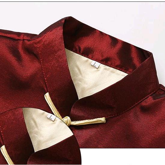 CNY Atasan Cheongsam Pria Tang Suit Furing Bordir