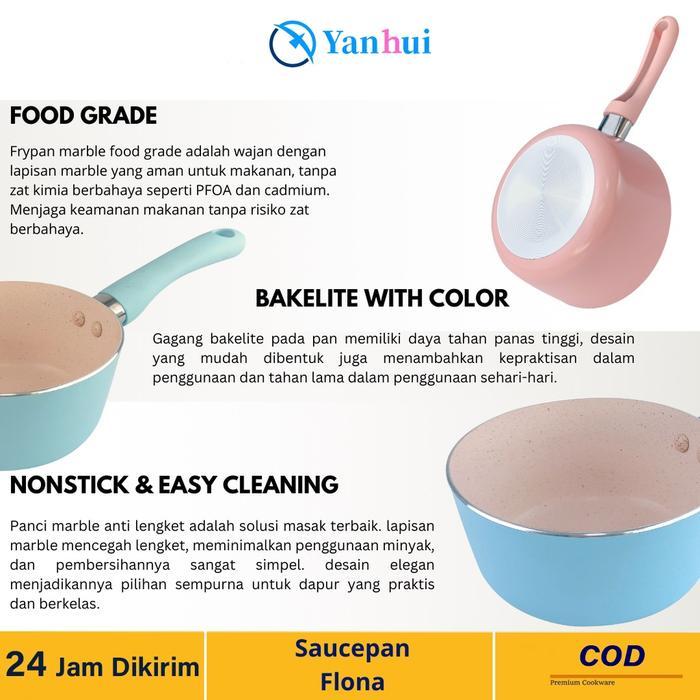 Panci Milk Pot Panci Susu Anti Lengket/Panci Mpasi Rebus Enamel