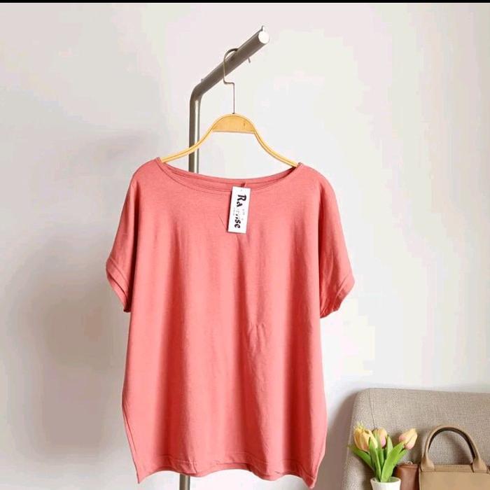 Kaos Oversize Batwing polos lengan pendek /Kaos wanita jumbo big size / pakaian wanita kaos oblong