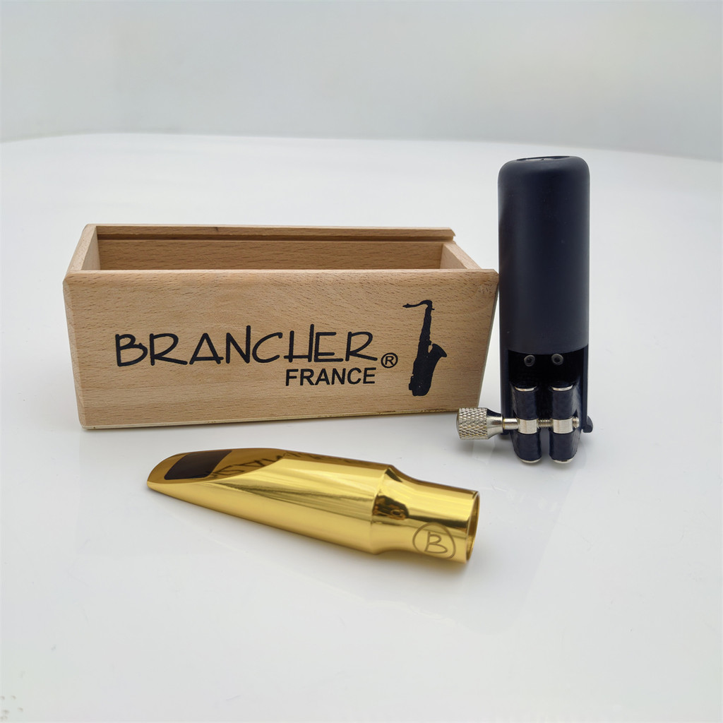 PROMO BRANCHER Saxophone Metal Mouthpiece Size 5 6 7 8 9 Gold Plated For Alto Soprano Tenor Sax Acce