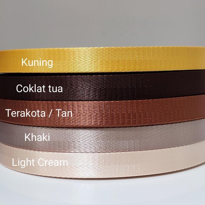 Webbing Nylon 2.5 herringbone tebal 0,9mm (meteran)